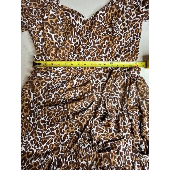 Lilly Pulitzer New Lila Cheetah Print Long Sleeve Mini Dress Size 14 - Picture 12 of 15